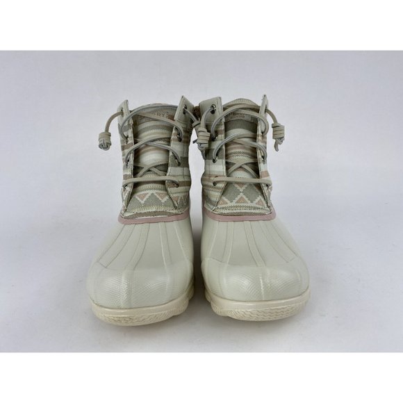 Sperry Top Sider Women's Duck Boots Tan Pink Pattern Syren Gulf Playa STS87057 - Picture 7 of 11